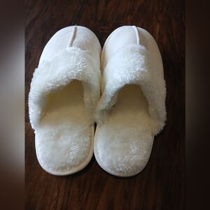 Cozy White Furry Slippers